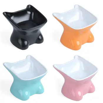 

Pet Ceramic Bowl Cute Cartoon Drinker Feeder Dog Cat Feeding Dispenser Container M68E