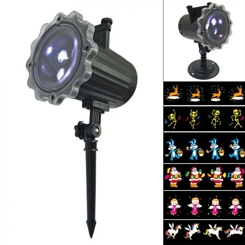 Светодиодный светильник с анимацией карт, светильник для сцены, светильник-проектор, декоративный светильник для рождества, Хэллоуина, дня рождения, свадебной вечеринки