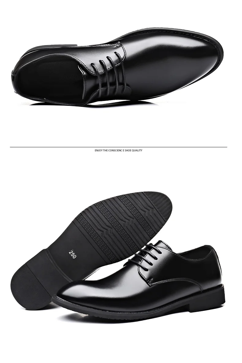 VESONAL/Коллекция года; сезон весна-осень; деловая Мужская обувь из искусственной кожи; Классические Мужские модельные туфли в винтажном стиле; мужские деловые туфли; большие размеры