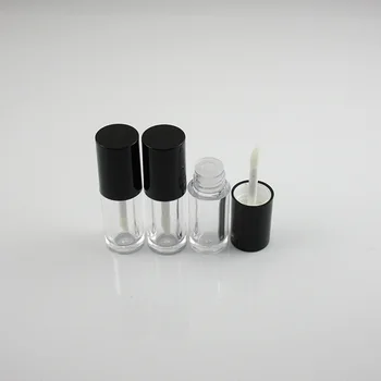 

250pcs/lot TM-LG907 2.5ml mini plastic AS lip gloss small bottle container empty tubes lip gloss package
