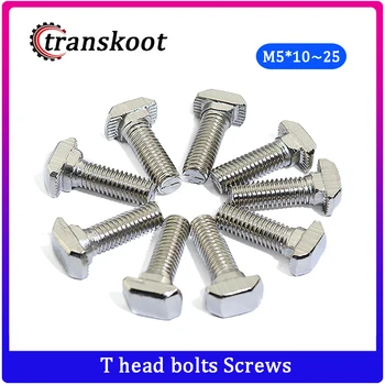 

Free Shipping M5 Carbon steel T type Nuts Fastener Aluminum Connector For Aluminum Profile 2020 T head bolts Screws