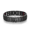 Escalus Men's Black Pure Titanium Magnetic Bracelet For Men 4in1 Magnets Negative Ions Germanium Health Bracelets Jewelry 1