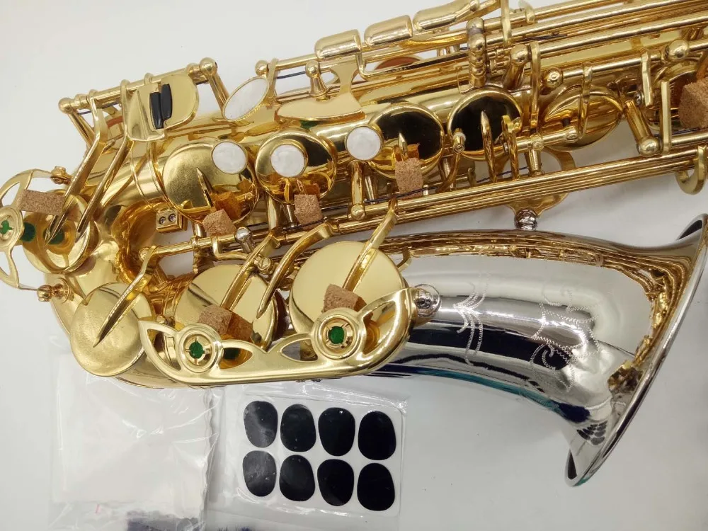 Музыка Fancier клуб альт саксофон MAS-9933 MAS-WO33 никелированные Золотые Ключи Саксофон альт Лигатура мундштука тростник шея с Чехол