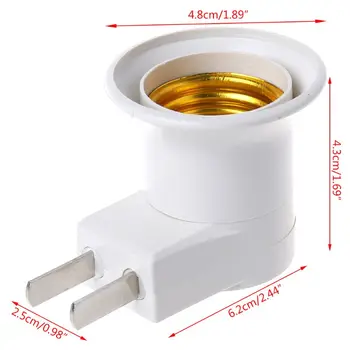 

E27 Light Socket to US Plug Holder Lamp Adapter Converter ON/OFF Light Bulb Base