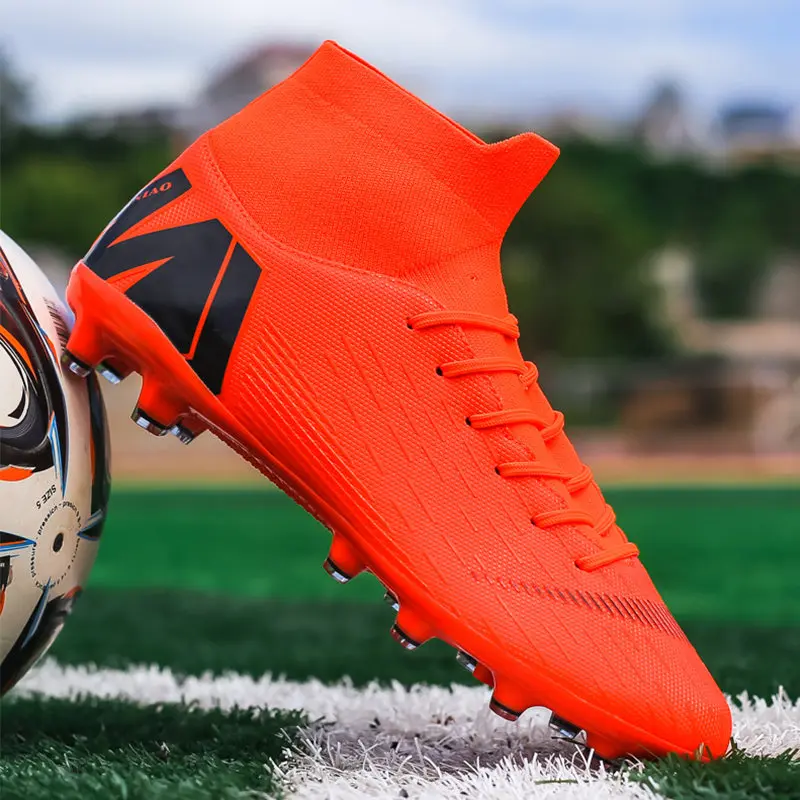 boys orange football boots