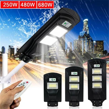 

680W LED Solar Outdoor Street Light 450leds Light Control Radar External Sensor Remote with Control Led Solar Light Waterproof
