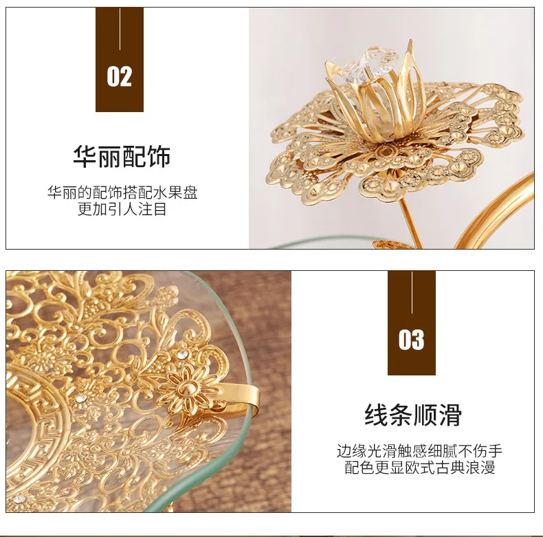 Multi Layer Metal Glass Cake Dessert Stand Rack Fruit Plate Set Dinner Buffet Tray Kitchen Accessories Party Wedding Decoration