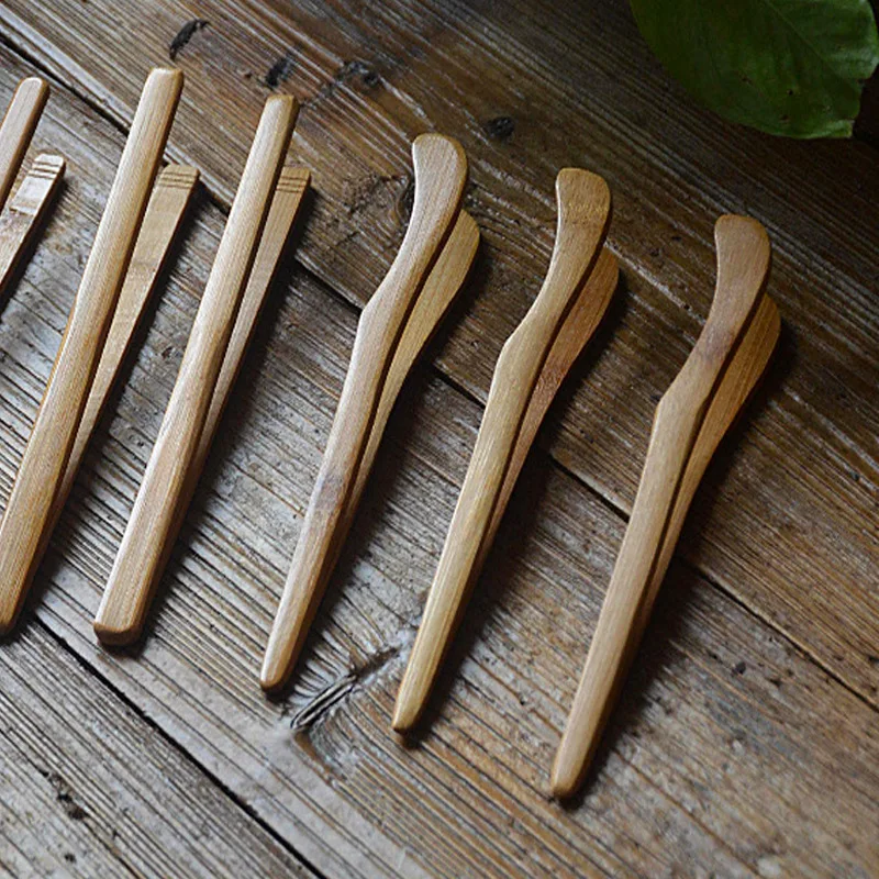 Kung Fu Tea Set Accessories Tea Ceremony with Zero Tea Ceremony Liujunzi Bamboo Tea Spoon cha chan Teaspoon Can Add Logo