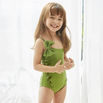 

Children's Swimwear For Girls 2019 Baby Clothing Female Child Bikini Kids New Children Lovely One Piece Swimsuit Lace Dot Fmzxg