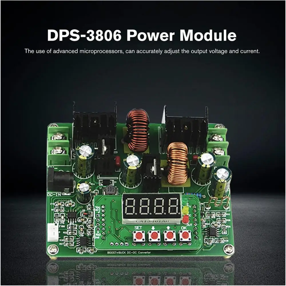 DPS-3806 Digital цифровой контроль Бак-модуль силовой мощности постоянного напряжения постоянного тока светодиодный драйвер 0-38 в 0-6A зарядное устройство