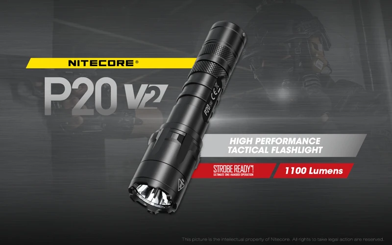 NITECORE P20 V2 1100 Lumens Tactical Flashlight (8)