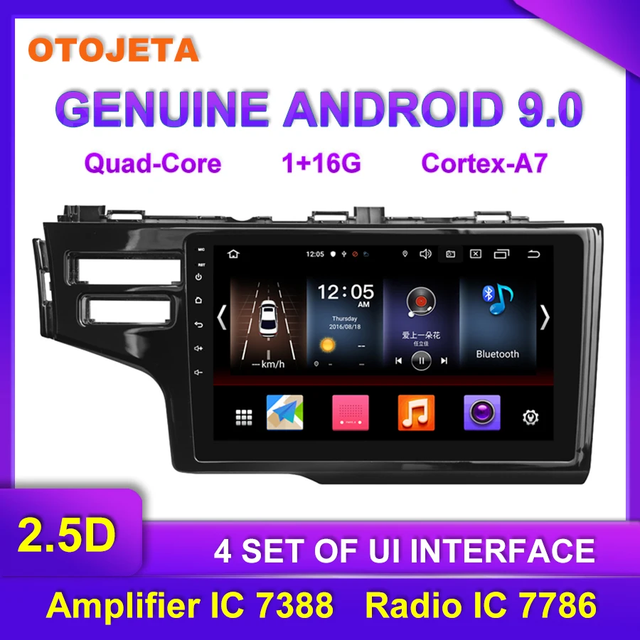 Прямая с фабрики OTOJETA Android 9,0 Автомобильный мультимедийный радио для Honda FIT SRS gps навигация по Bluetooth джазовая лента рекордер