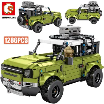 

1286Pcs City Pull Back Off-road 4WD SUV Vehicles Model Building Blocks Technic Racing Car Mechanical Blocks Toys For Children
