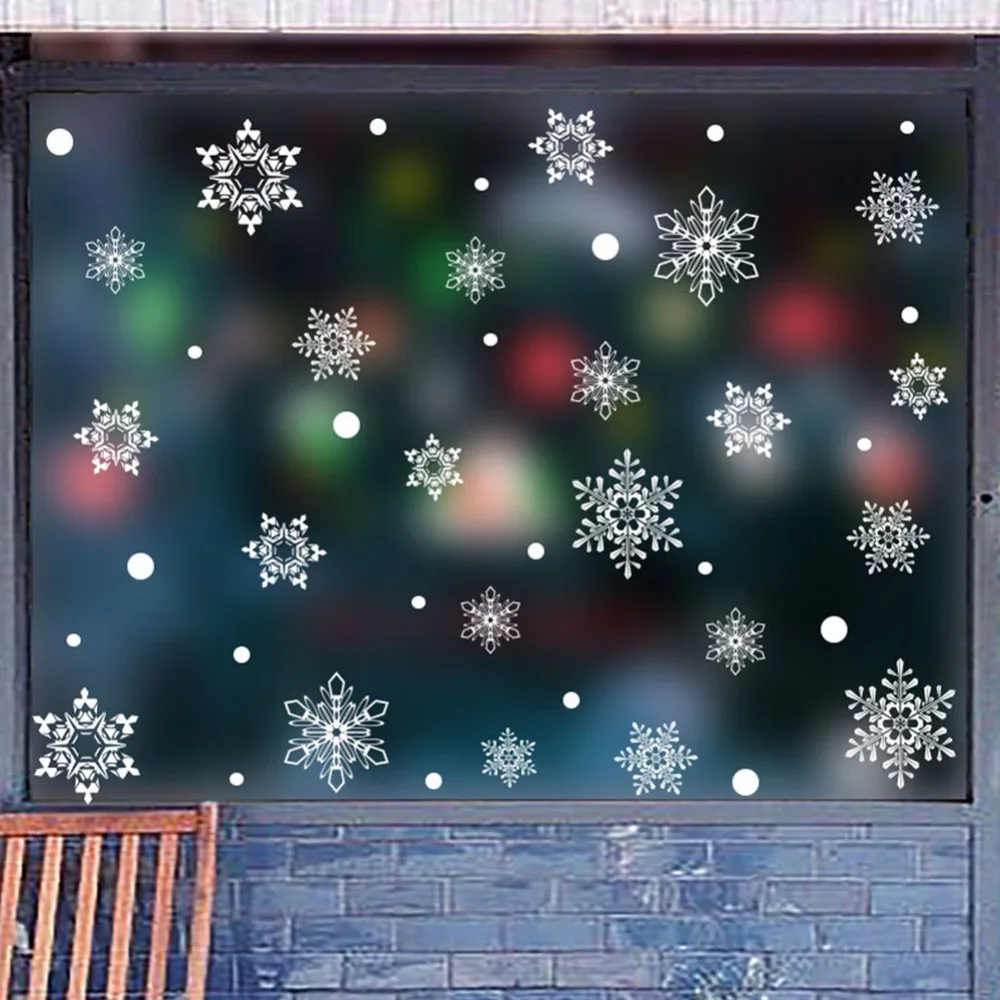 Christmas Decoration For Windows Stickers Merry Christmas Wall Sticker Household Removable Glass Window Wall Sticker New Years