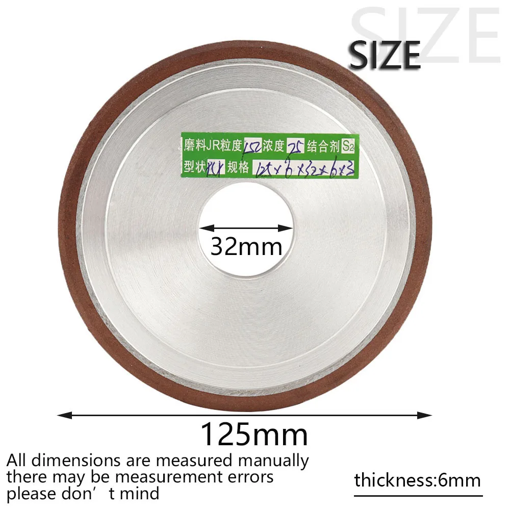 125/150mm Diamond Grinding Wheel arc Grinder Circle Disc for Tungsten Steel Carbide Metal Milling Tool Sharper Tips 150Grit