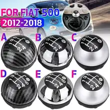 5 velocidade 6 velocidade botão de mudança de engrenagem do carro alavanca shifter botão de engrenagem bola de mão para fiat 500 2012-2018 estilo do carro acessórios