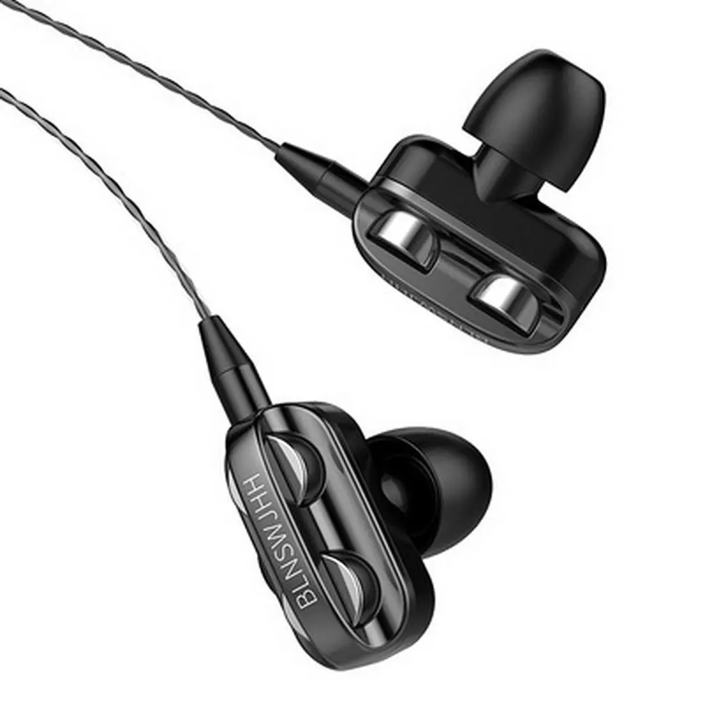 Earbuds 3D Stereo Dual Driver Music Earphone Strong Bass HIFI Sport In-Ear Headphone Smart Phone Headphone Wired Tuning 2022 qcy t10 dual armature driver earphone hifi wireless headset bluetooth headphone 4 microphone earbuds hd call customizing