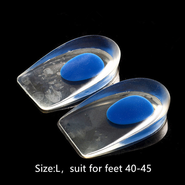 Pair Men Women Silicon Gel Heel Cushion Insoles Soles Relieve Foot Pain Protectors Spur Support Shoe Pad High Heel Inserts