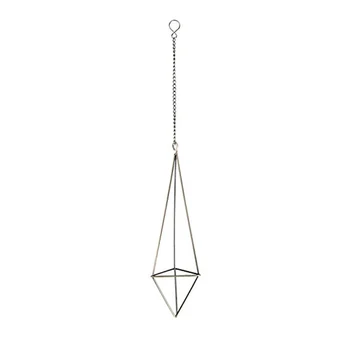 

New 1 Pack Hanging Air Plant Holder For Tillandsia Display Geometric Planter With Chains Home Decor For Air Plants, Bronze