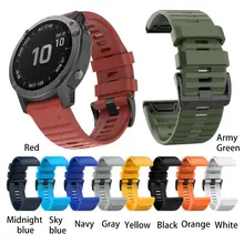 22mm Watch Strap Silicone Wrist Band for Gar-min Fenix6/5/5Plus/Forerunner 935