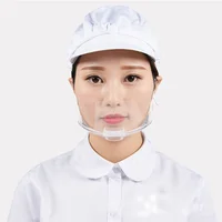 Eco Friendly Transparent Plastic Catering Chef Anti-spit Mask Reusable Kitchen Cooking Adjustable Mouth Cover Mask 1