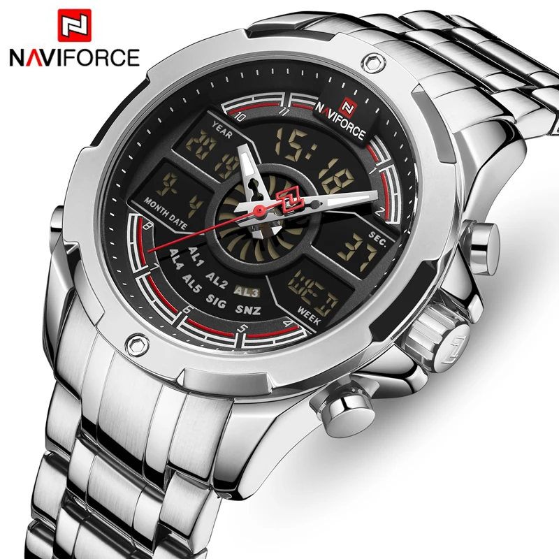Часы NAVIFORCE мужские спортивные водонепроницаемые | Наручные часы