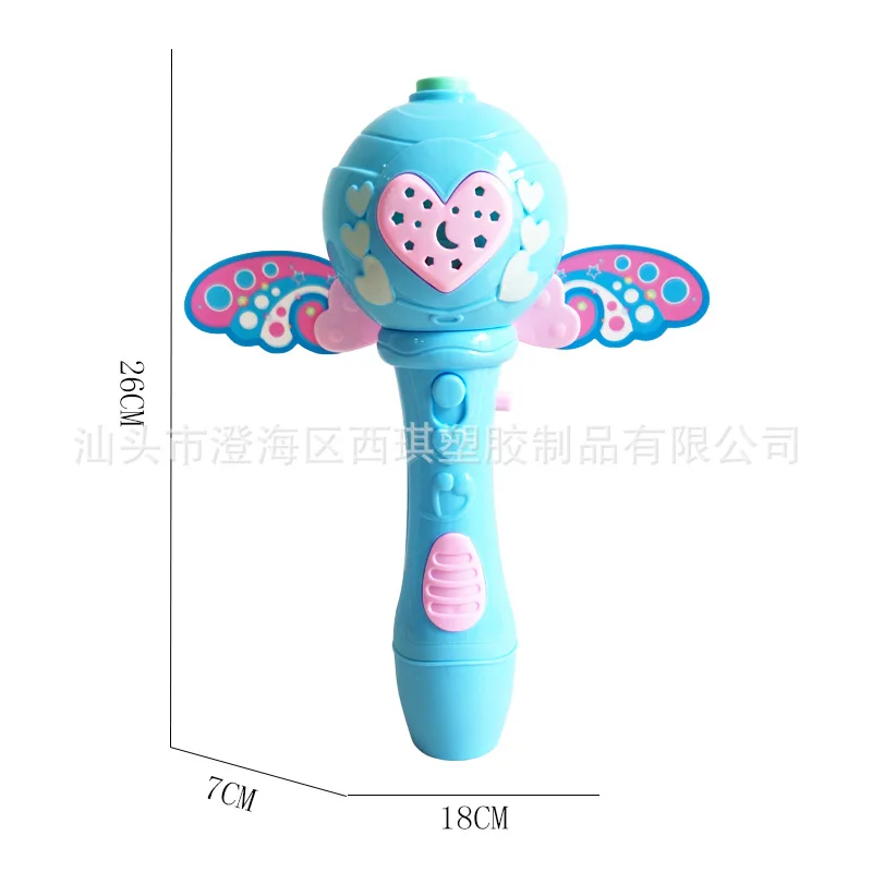 Стиль Dreamy Bubble волшебная палочка Электрический музыкальный пузырьковый стержень Электрический пузырьковый пистолет волшебная палочка флэш-пузырь