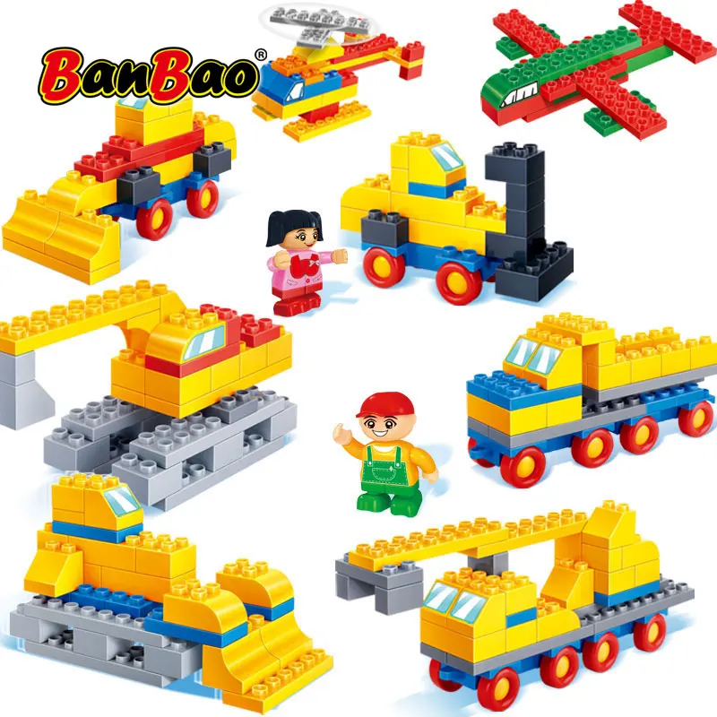 

BanBao 6507 Vehicle Transportation Cognition Intelligence Blocks Educational Model Building Bricks Toy For Children Kids Friend