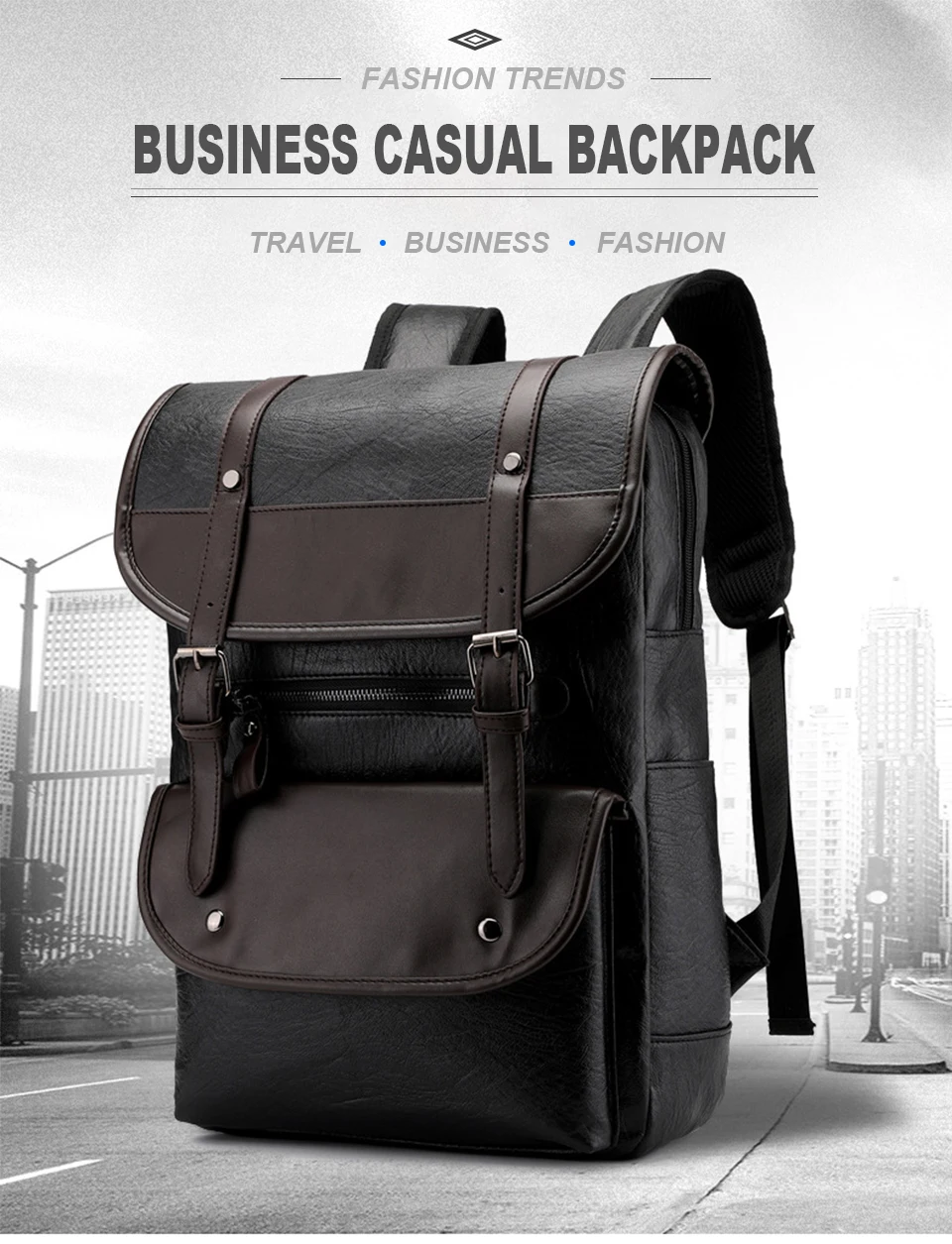 Рюкзак из искусственной кожи, модный винтажный унисекс студенческий рюкзак для ноутбука 15,6, водонепроницаемый рюкзак для подростков, сумка для женщин и мужчин, мужские сумки