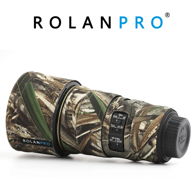 Rolanpro Copriobiettivo Per Nikon Af-S 300Mm F4E Pf Ed Vr Pistole Protettive Abbigliamento Camuffamento Fotocamera Cappotto Lente Custodia Pistole