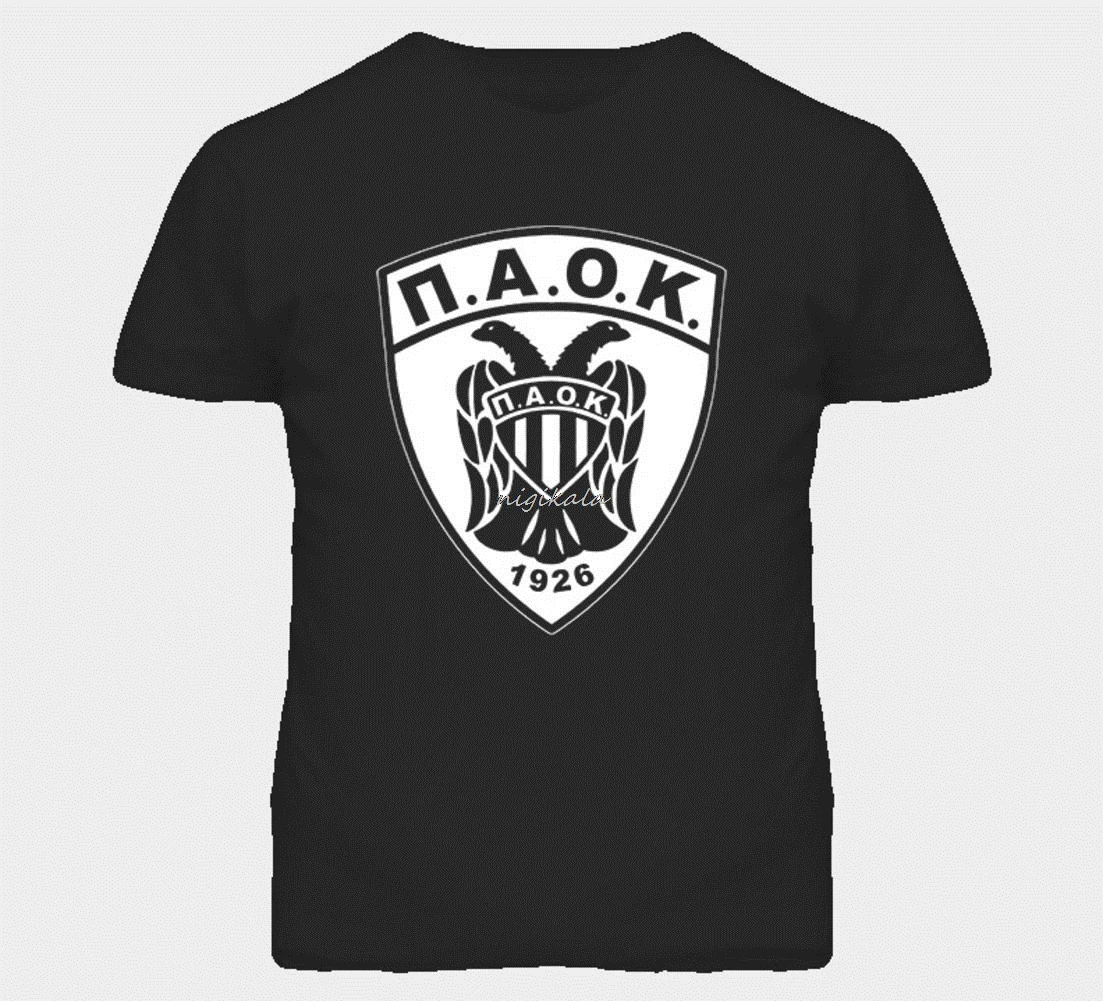 

Greek Soccing PAOK T Shirt Quality T Shirts Men Printing Short Sleeve O Neck T Shirt Cartoon Hip Hop Shirt