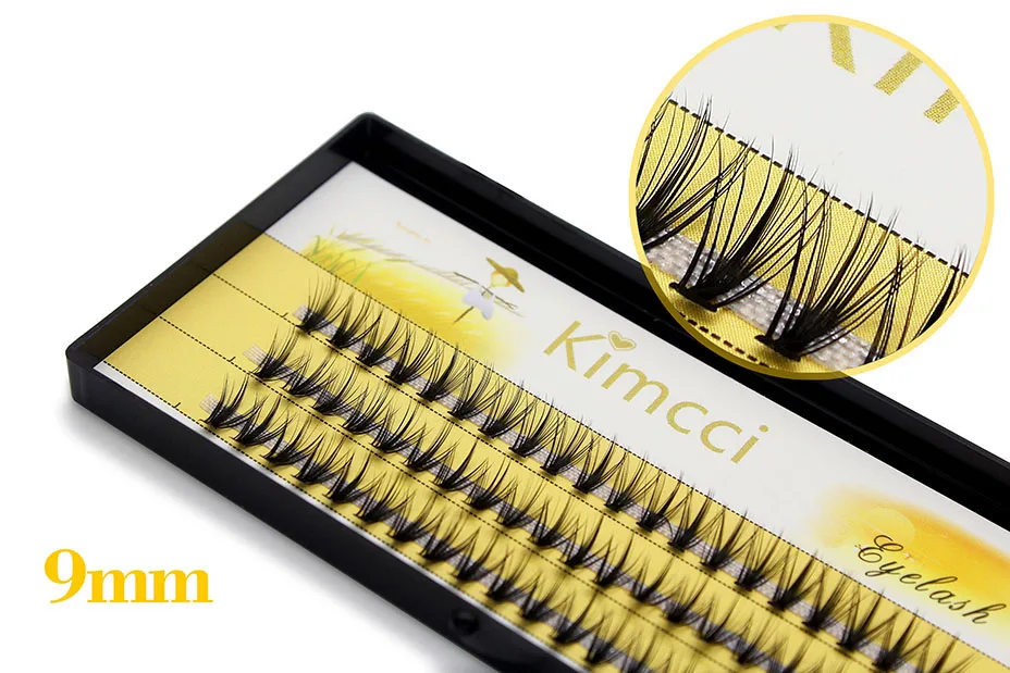 Kimcci 60 пряди, норковые ресницы для наращивания, натуральные, 3D, русский объем, искусственные ресницы, индивидуальные, 20D, Кластерные ресницы, макияж, Cilios