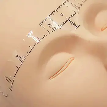 

50PCS Eyebrow Ruler Stickers Disposable Adhesive Eyebrow Microblading Measuring Positioning Ruler for Eyebrow Tattoo Makeup Tool