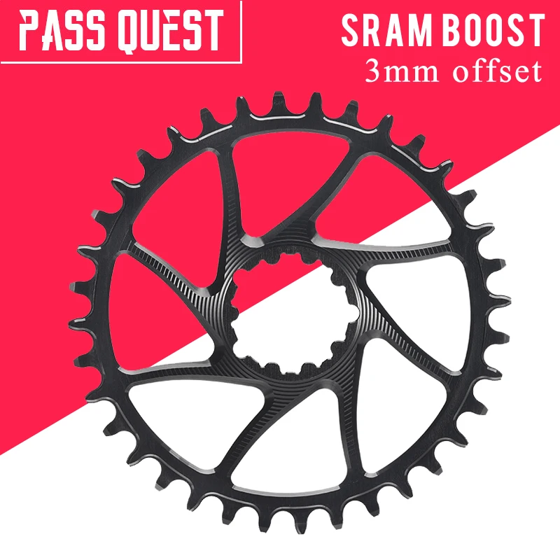 Звездообразная Звездочка 3 мм PASS QUEST SRAM Gx xx1 Eagle GXP круглая для горного велосипеда