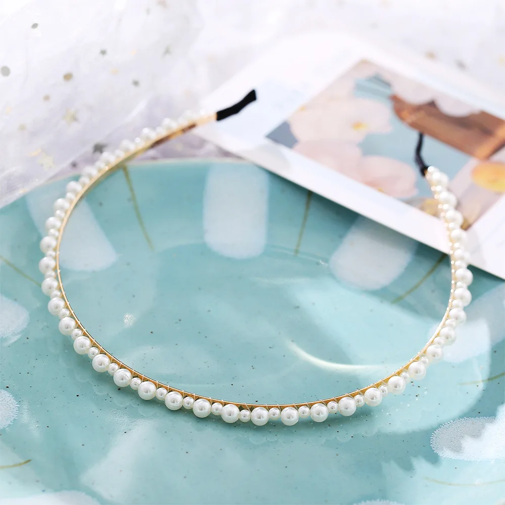 thumbnail image 1 of Yobest Fashion 2024 New Elegant Full Pearls Hairbands for Women Sweet Headband Hair Bundle Lady Hair Hoops Accessories, 1 of 4