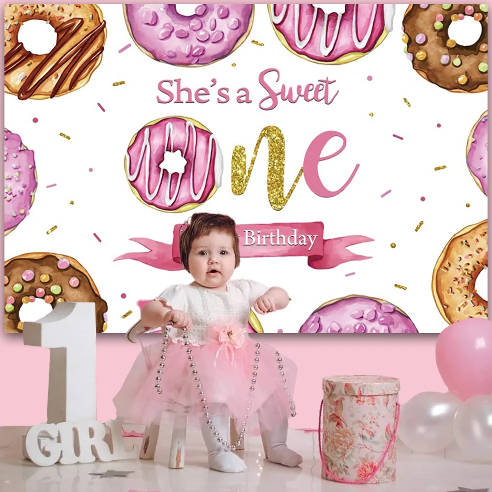Candy Bar Shop Theme Backdrop Decor Ice Cream Car Cupcake Lollipop Sweet Baby Birthday Party Photography Background Photo Studio
