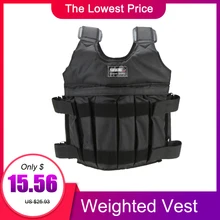 Максимальная загрузка 20кг/50кг Регулируемый взвешенный жилет вес куртки упражнения бокса тренировочный жилет Невидимый вес песка(China)