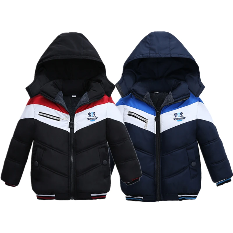 

Coat 2019 New Kids Baby Outerwear Thicken Warm Children's Down Jacket Brand Children Long Sleeve Hooded Jackets Top Boys Clothes