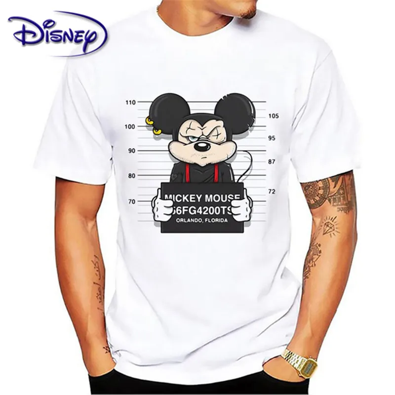 Camiseta estampado de de Mickey Mouse para hombre y mujer, camisa de manga con el mismo párrafo, gran oferta _ - AliExpress Mobile