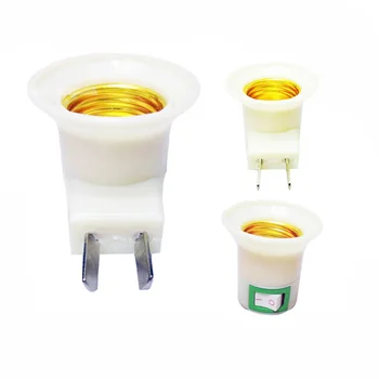 

EU plug / US plug Movable with switch wall lamp holder E27 screw night light tilting socket E27 bulb base Switch lamp holder