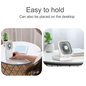 

Portable Mini Fan Handheld Fan Home Office Desk Speed Adjustable USB Rechargeable Fan Air Cooler Outdoor Travel