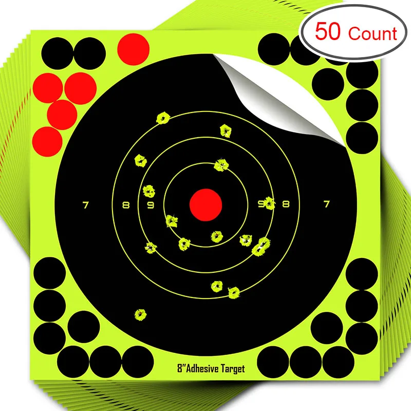 25/50pcs Round Target Pasters shooting stickers 8 inch Self Adhesive Stickers shooting and Hunting target Dots sticker Gun Rifle