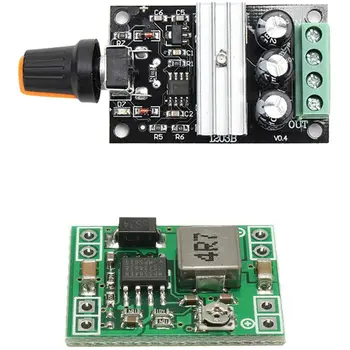 

5Pcs Mp1584En Dc-Dc Adjustable Step Down Module & 6V 12V 24V 28V 3A Pwm Dc Motor Speed Variable Controller Module