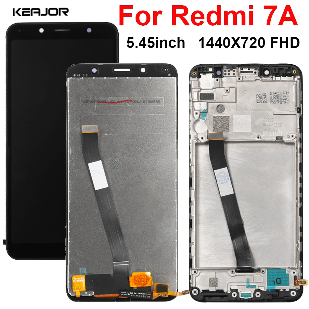 Pantalla LCD de repuesto para Xiaomi Redmi 7A, montaje de digitalizador de 5,45 pulgadas, sin píxeles muertos