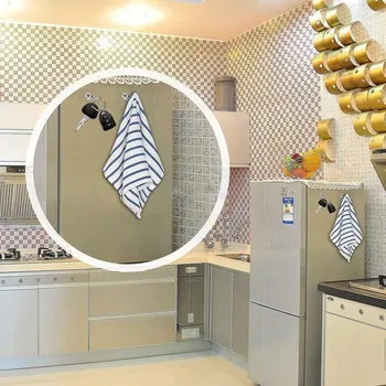 

4pcs Magnetic Hooks Powerful Heavy Duty Neodymium Magnet Refrigerator Surfaces Not Scratch DEC889