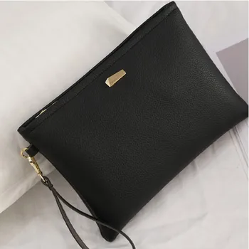 

Fashion Women Wristband Clutch Ladies Solid Color Leather Shopping Phone Bag Female Outdoor Zipper Clutches Handbag Small Bags