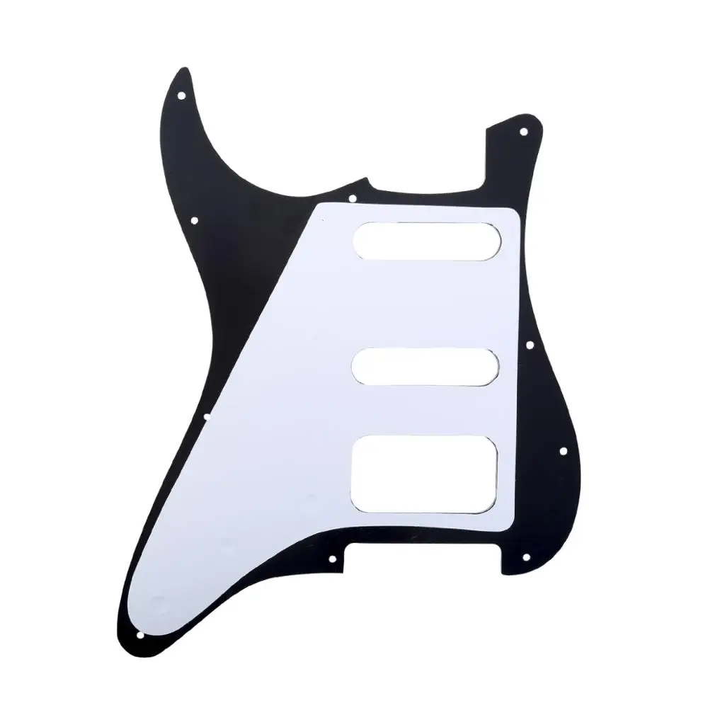 Musiclily Pro 11 Hole Round angle HSS Guitar Strat Pickguard для США/Мексики Stratocaster 3 винтовой пикап 3Ply