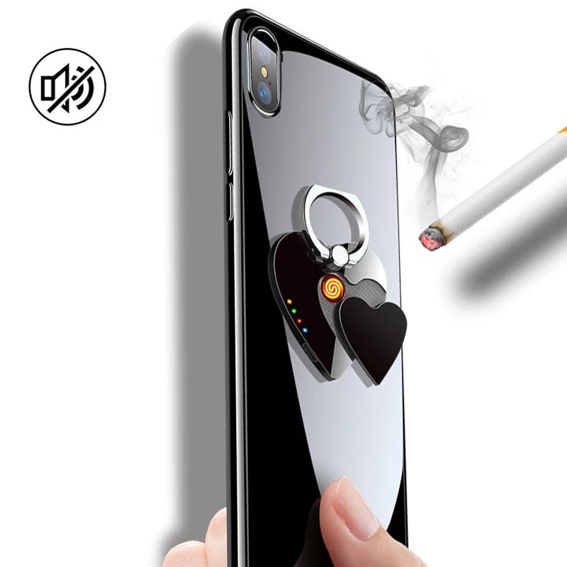 USB Cigarette Lighter Portable Mobile Phone Ring Holder Lighter Socket  Universal for Iphone Samsung Redmi Can Do Telefonu Uchwyt - AliExpress