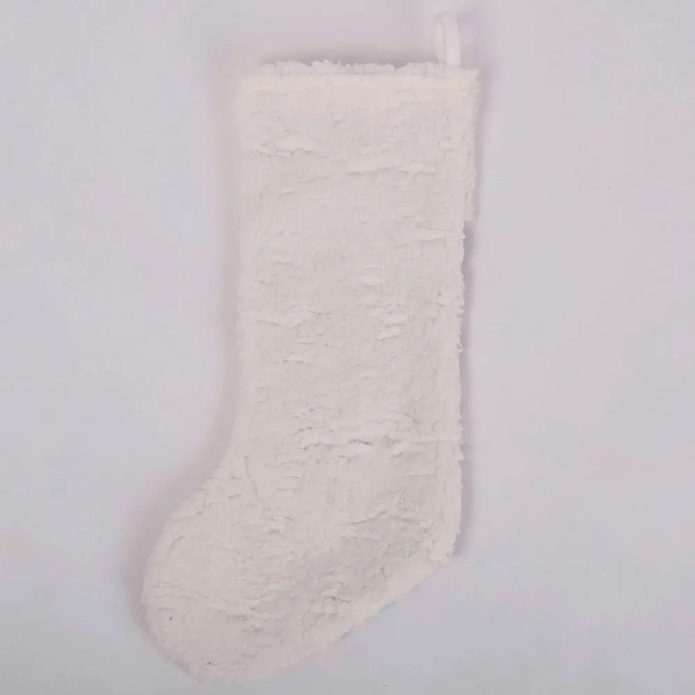 Free shipping Knitted Snowflake Christmas Stocking Sherpa Cuff Christmas tree decoration Fashionable socks