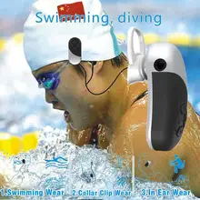 IPX8 водонепроницаемый Bluetooth MP3 плеер 8 Гб костной проводимости наушники музыкальный плеер гарнитура для плавания вождения бег наушники